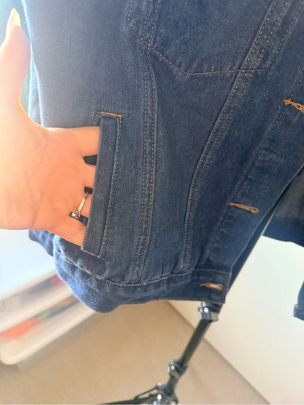 SHEIN Blue Denim Jacket - Casual Trucker Style